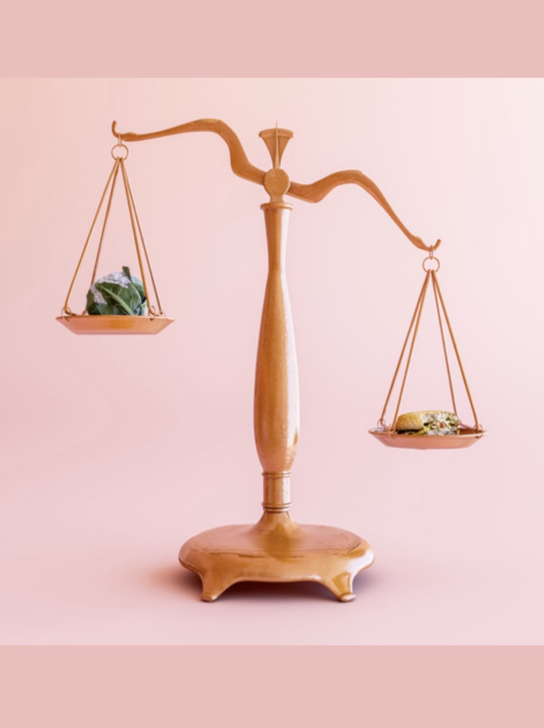 food on scales
